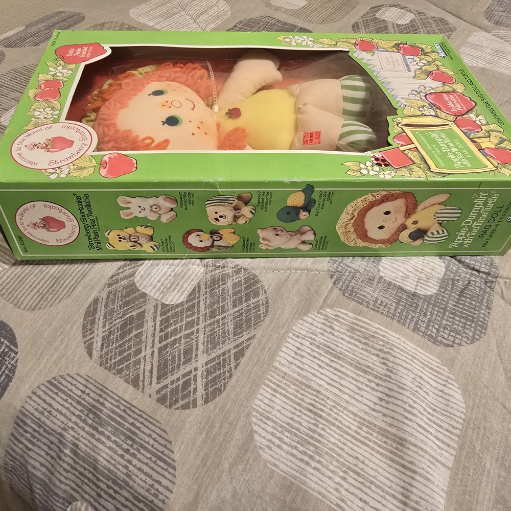 Vintage Apple Dumplin' Rag Doll With Tea Time Turtle - Picture 5 of 6